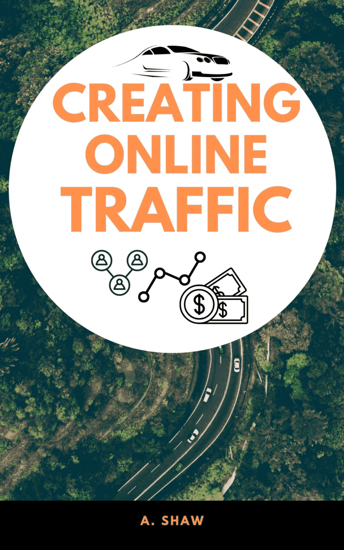 Cover of 'Creating Online Traffic' E-Book featuring modern design and informative title