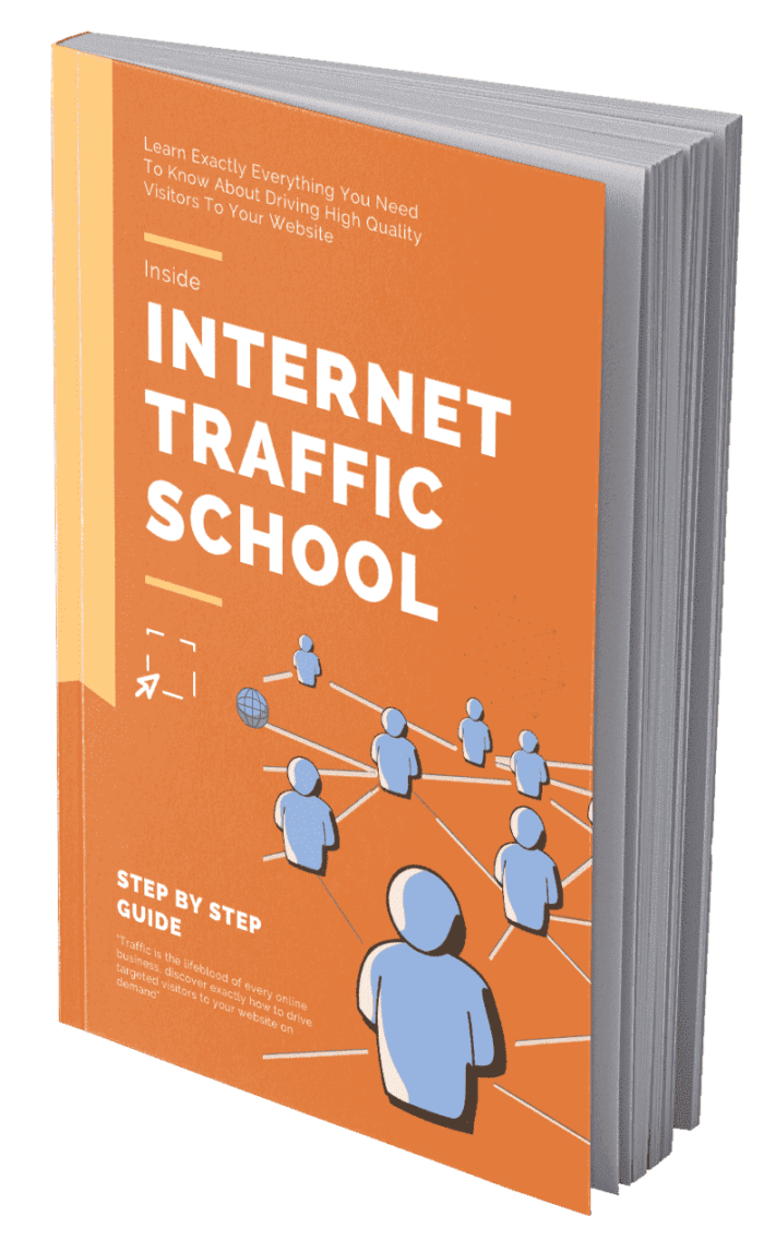 Cover of 'Internet Traffic School' E-Book featuring a sleek and educational design