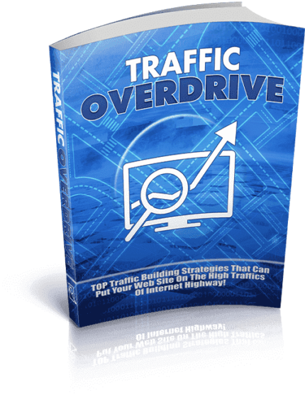 Cover of 'Traffic Overdrive' E-Book featuring a dynamic and impactful design