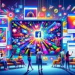 Engaging representation of diverse Facebook Ad Creative strategies featuring dynamic and colorful advertisements.